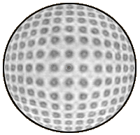 the same spot grid, with a paraboloid mirror